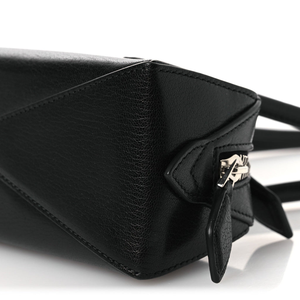 Shiny Goatskin Small Le Teckel Bag Black