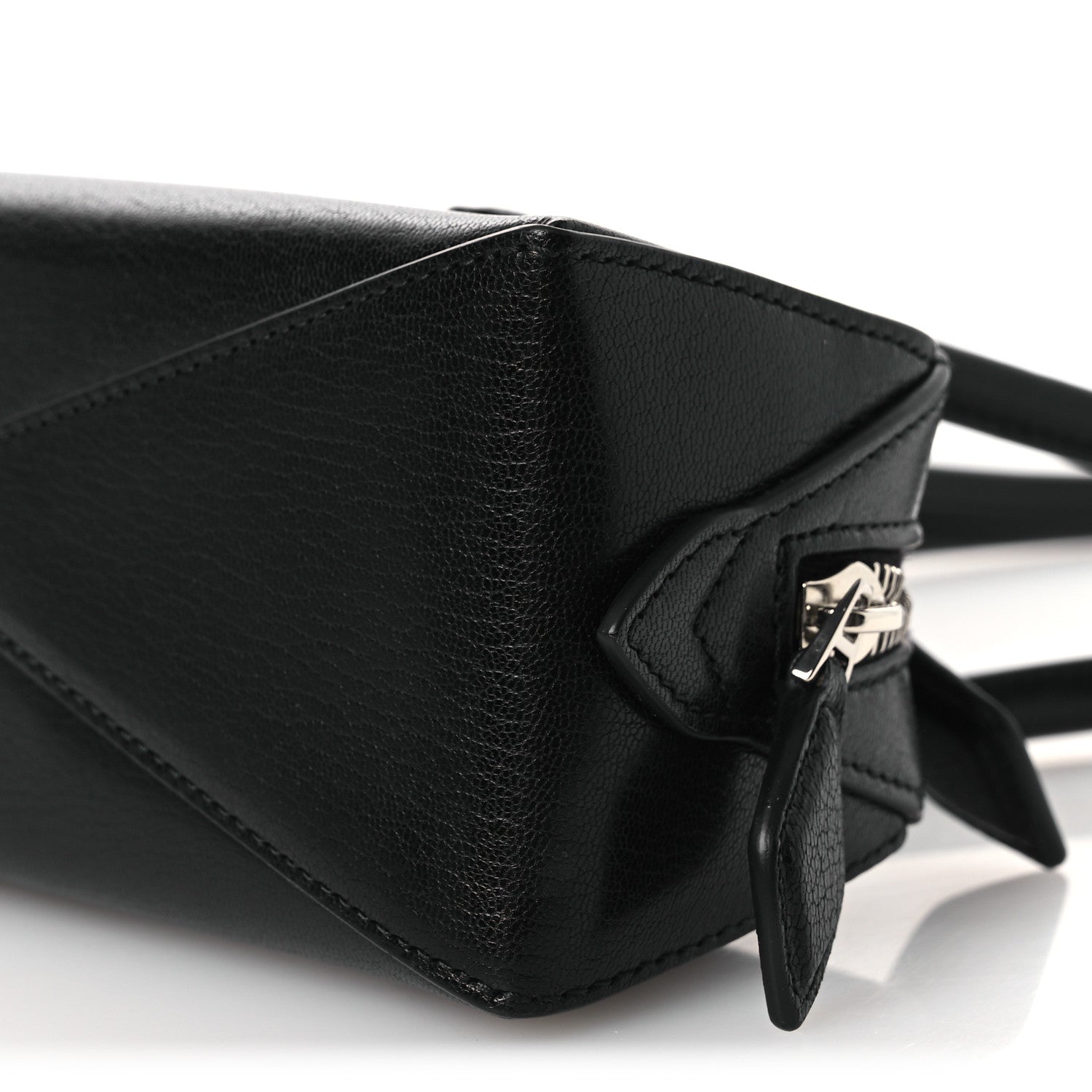 Shiny Goatskin Small Le Teckel Bag Black