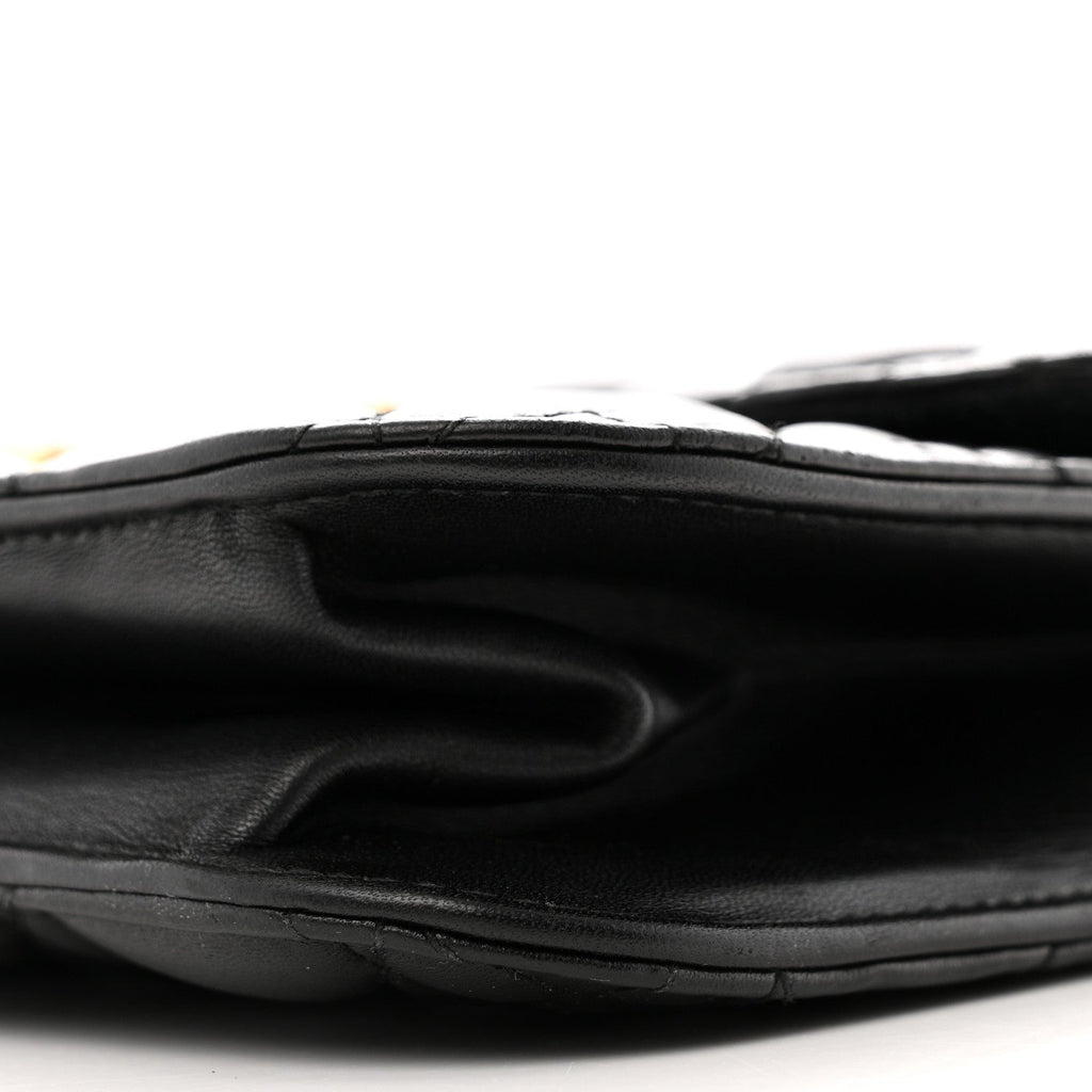 Lambskin Cannage Large Dioraddict Flap Bag Black