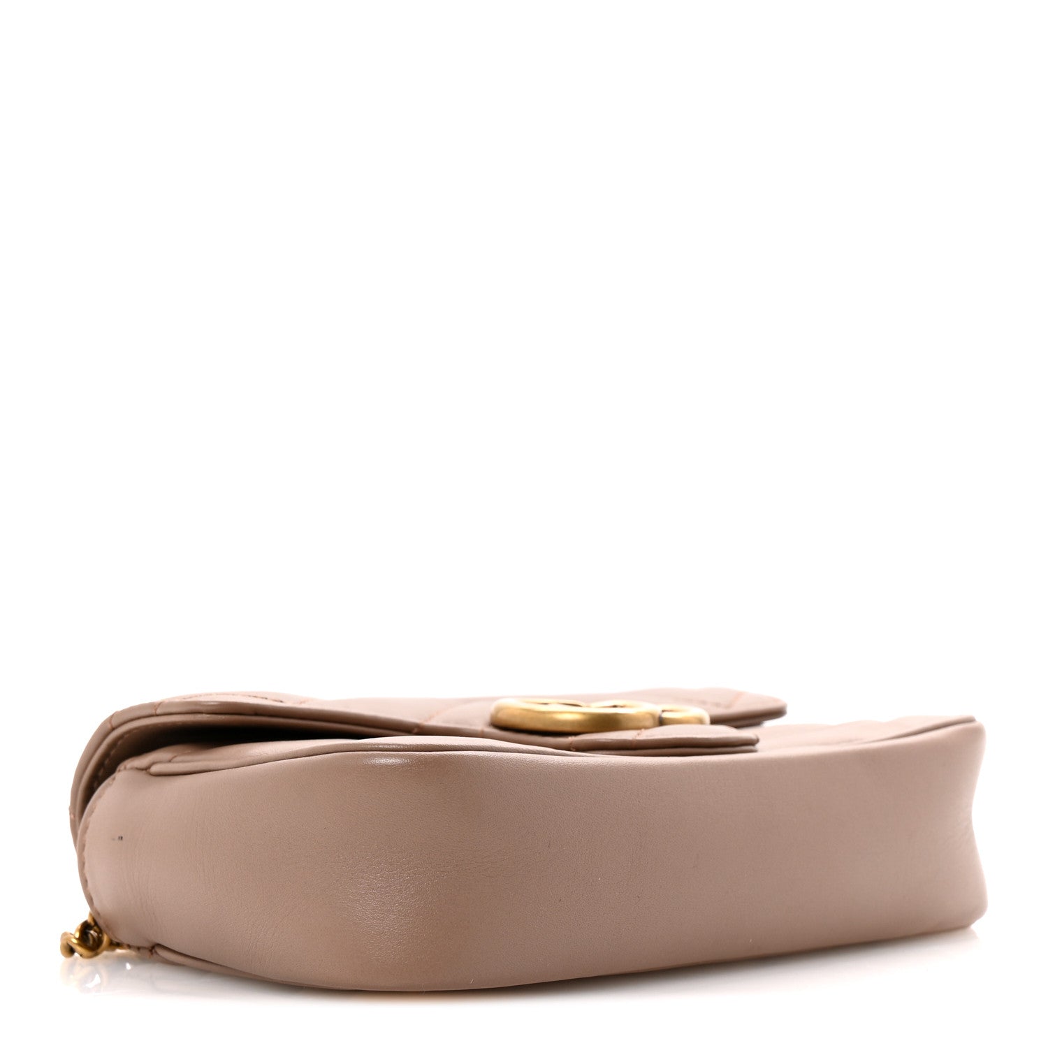 Calfskin Matelasse Super Mini GG Marmont Shoulder Bag Porcelain Rose