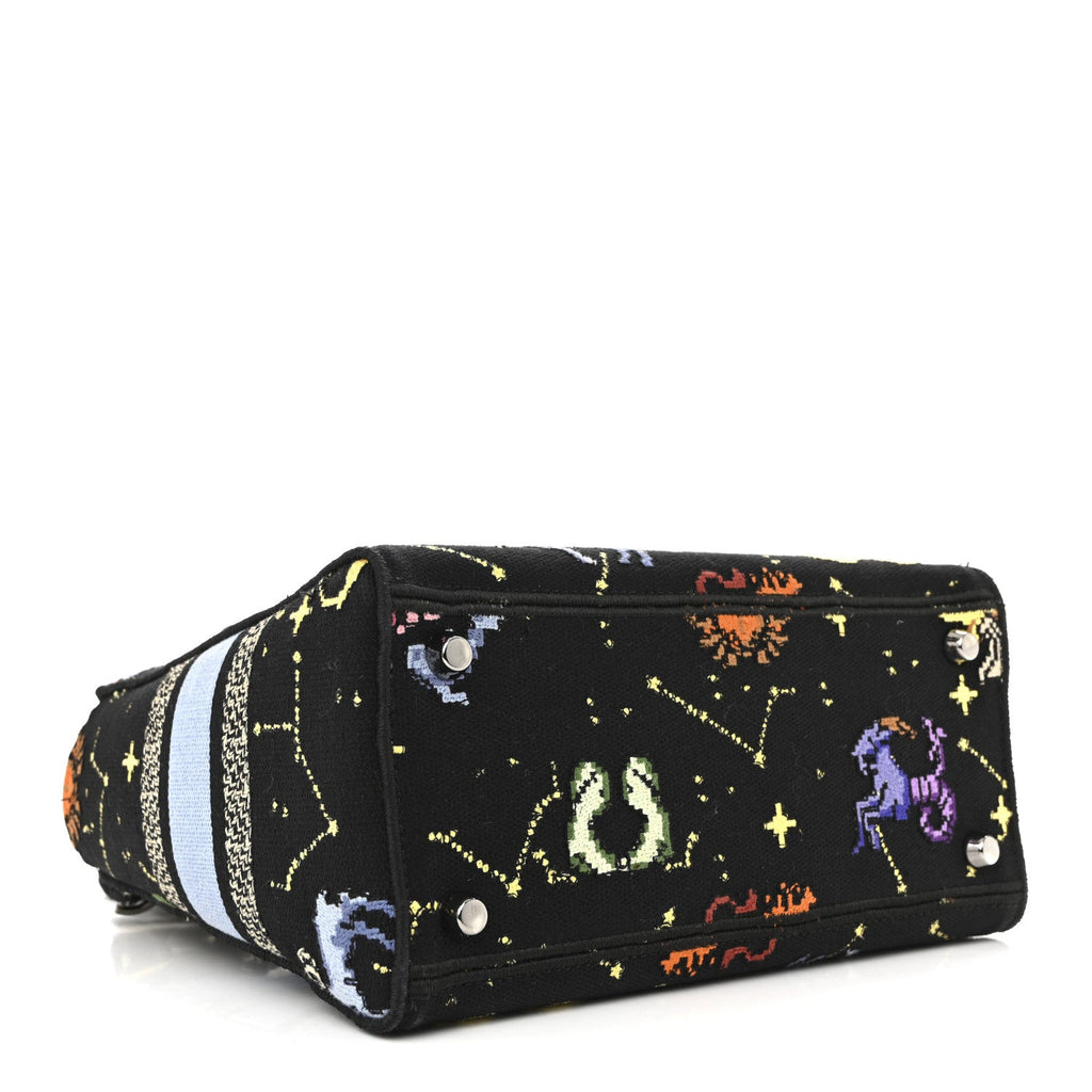 Canvas Pixel Zodiac Embroidered Medium Lady D-Lite Nero Multicolor