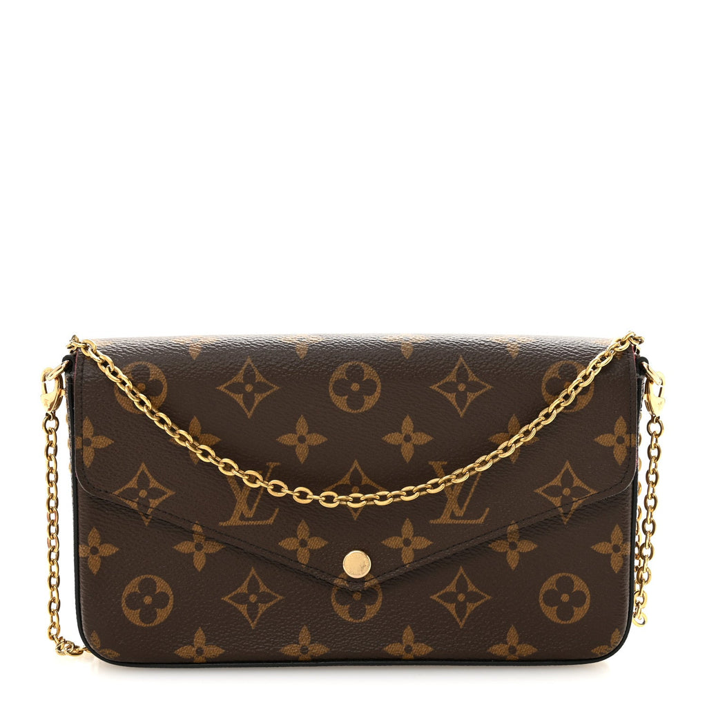 Monogram Pochette Felicie Chain Wallet Fuchsia