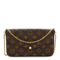 Monogram Pochette Felicie Chain Wallet Fuchsia