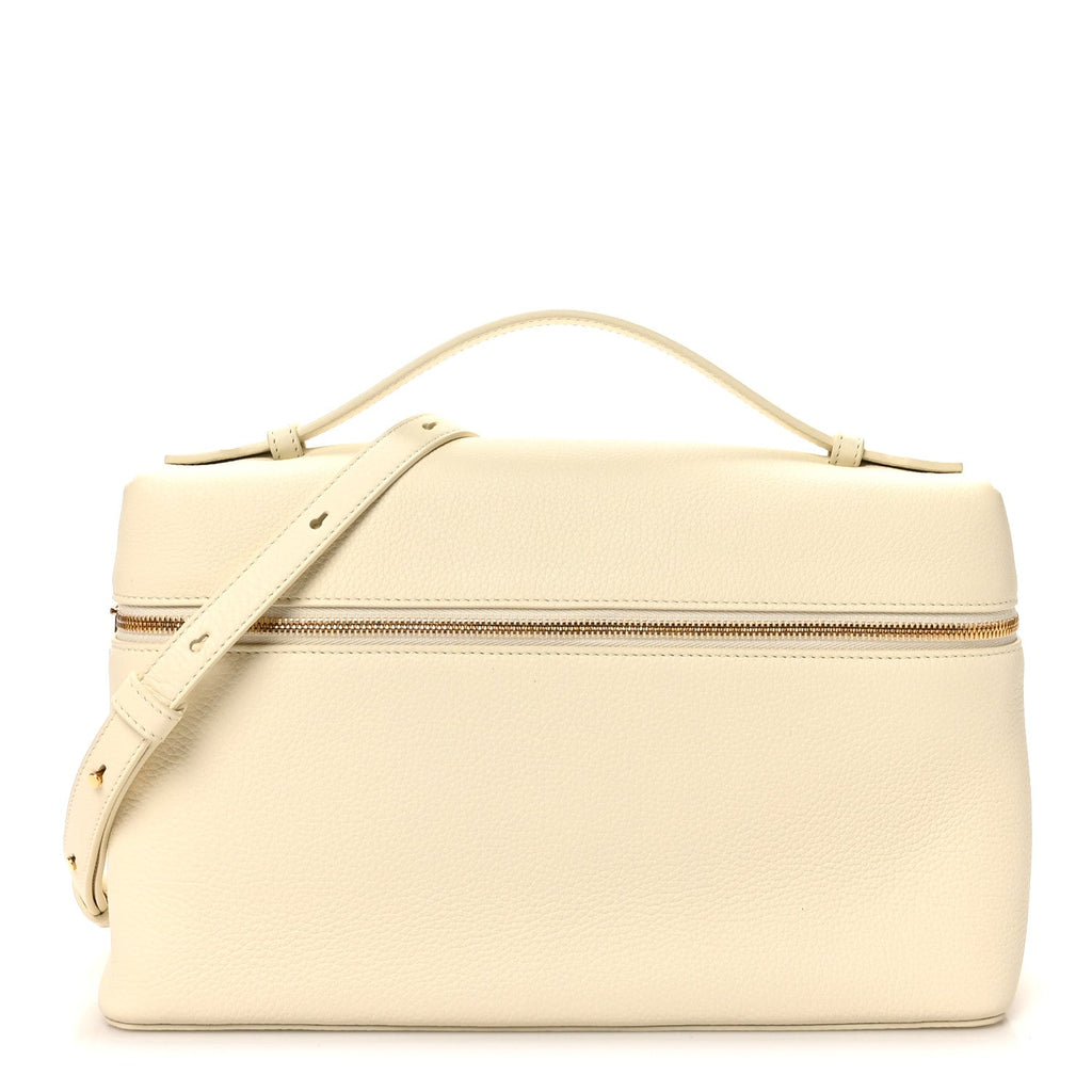 Grained Calfskin L27 Extra Pocket Pouch Whisper White