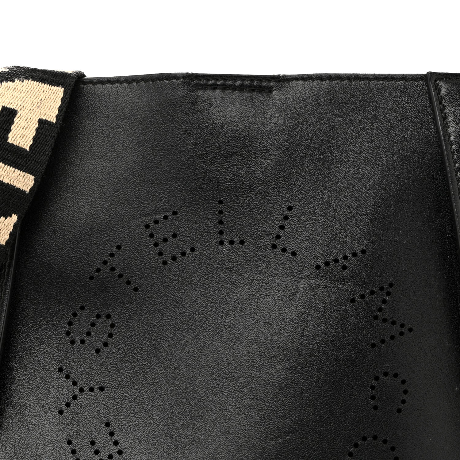Eco Alter Nappa Perforated Logo Mini Crossbody Black
