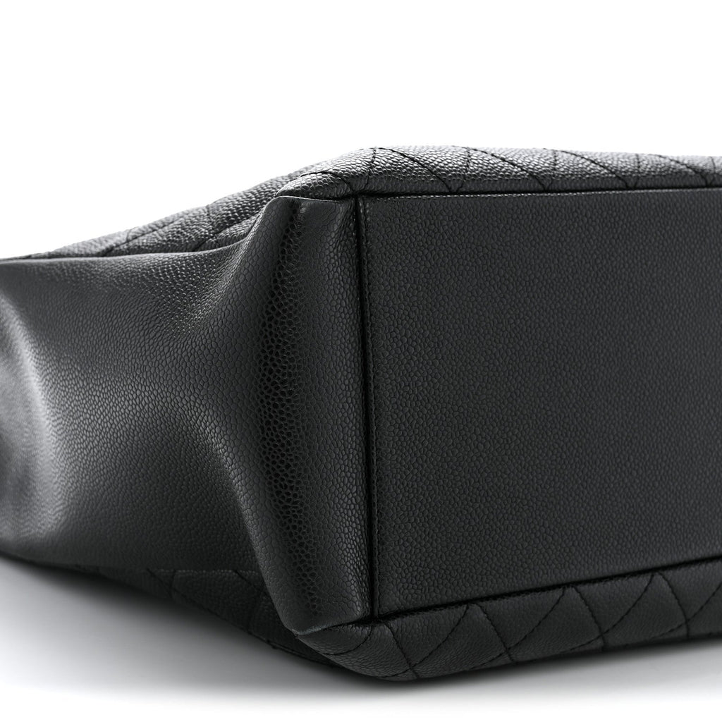 Caviar Quilted Grand Shopping Tote GST Black