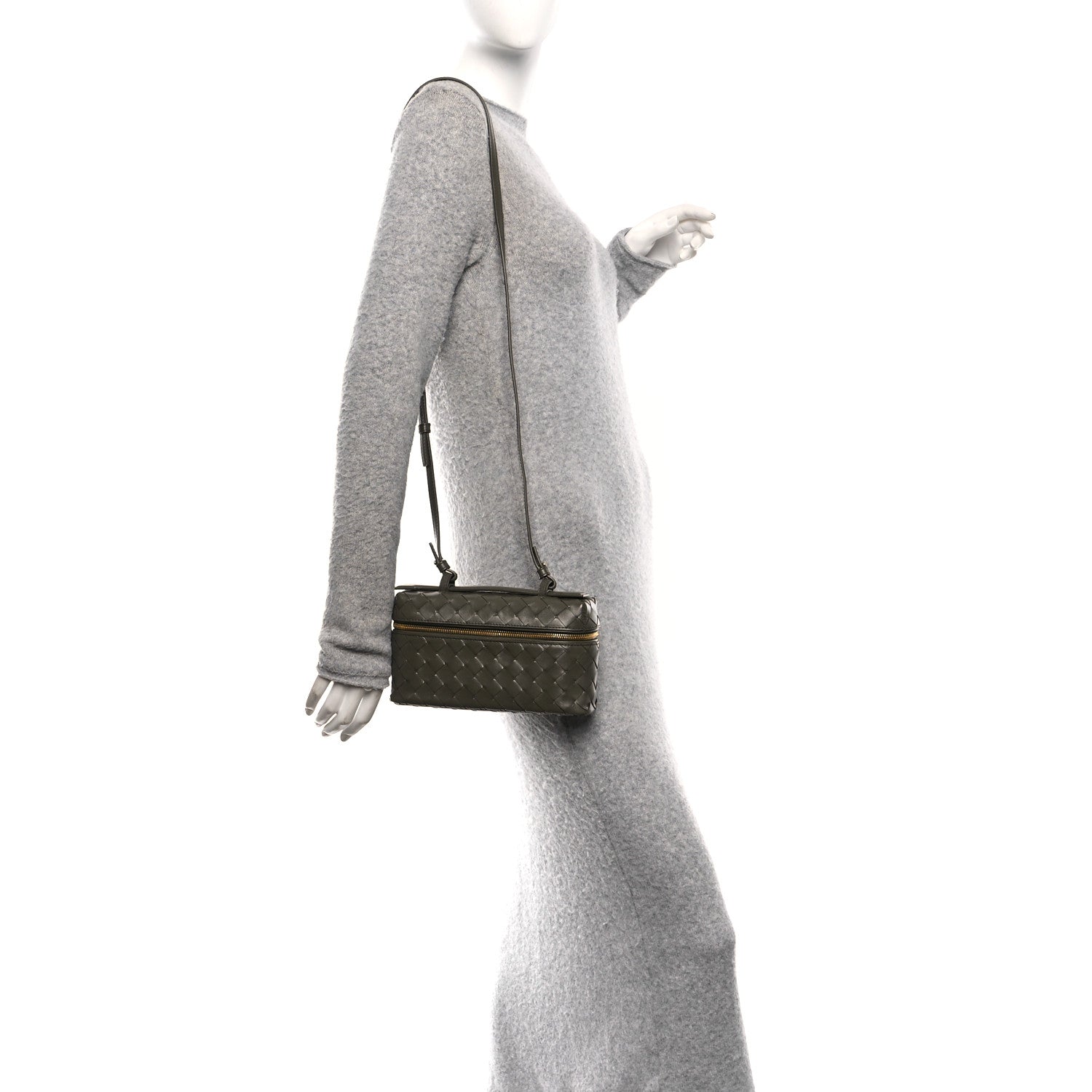 Calfskin Intrecciato Bang Bang Vanity Case Cypress