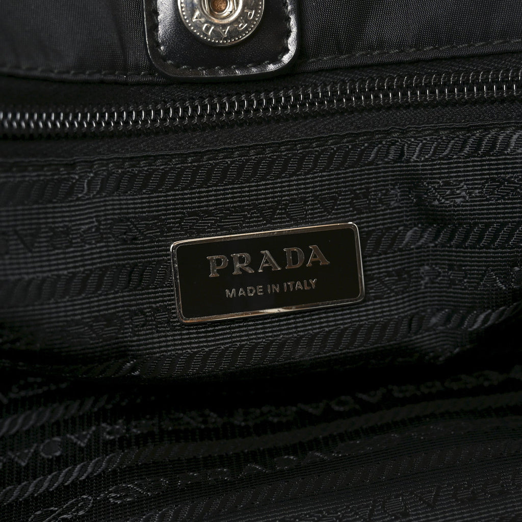 Tessuto Nylon Shopping Tote Black