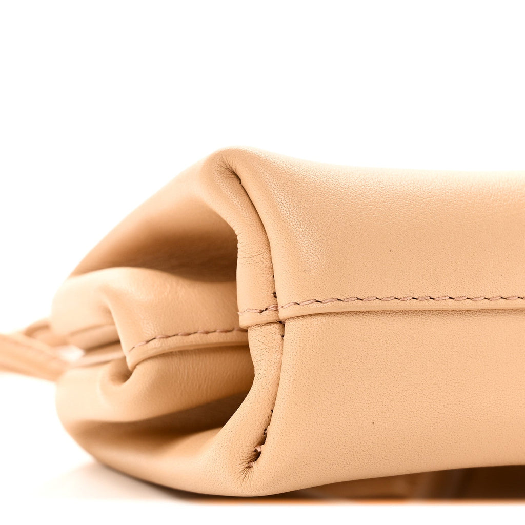 Calfskin The Point Coin Purse Almond