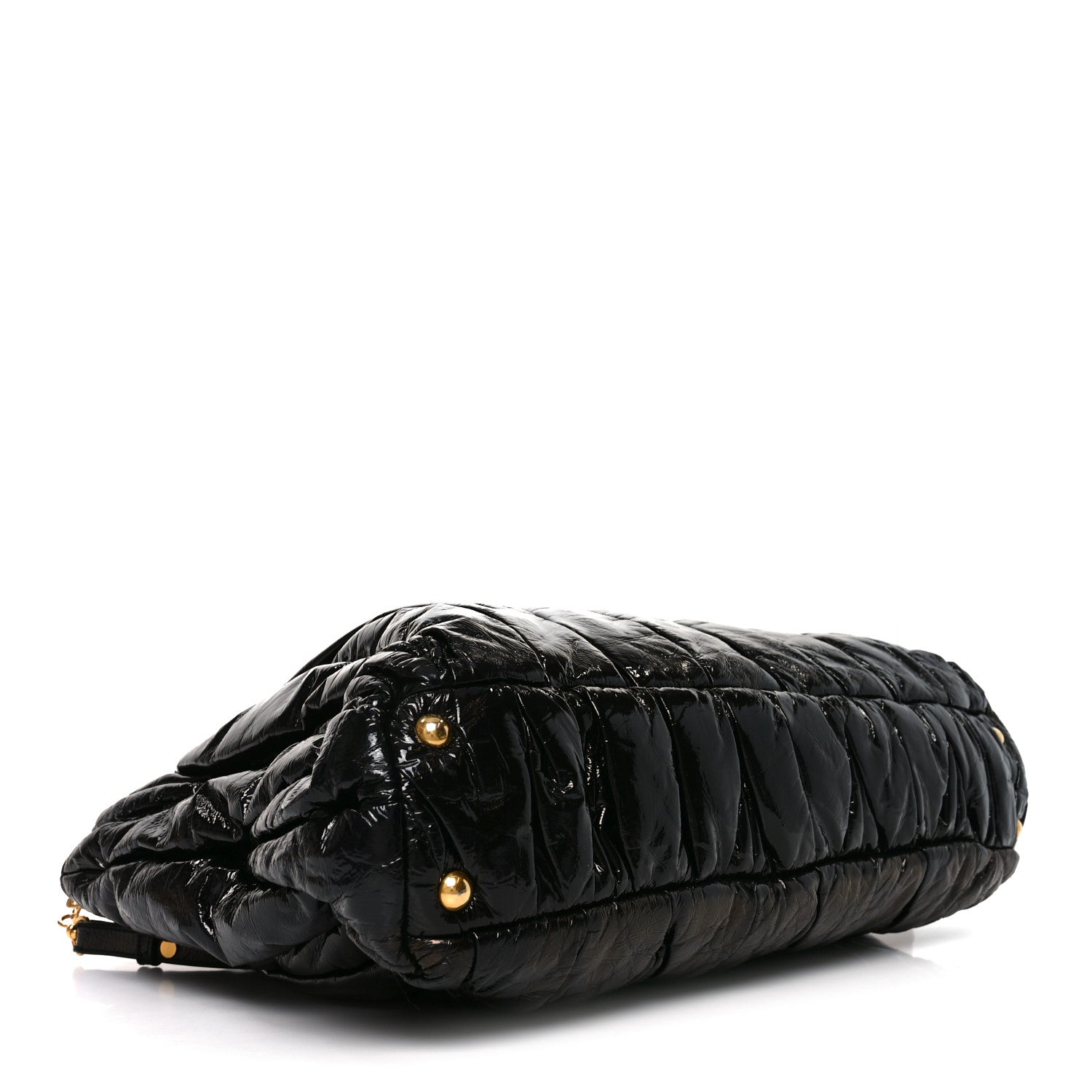 Nappa Matelasse Top Handle Black