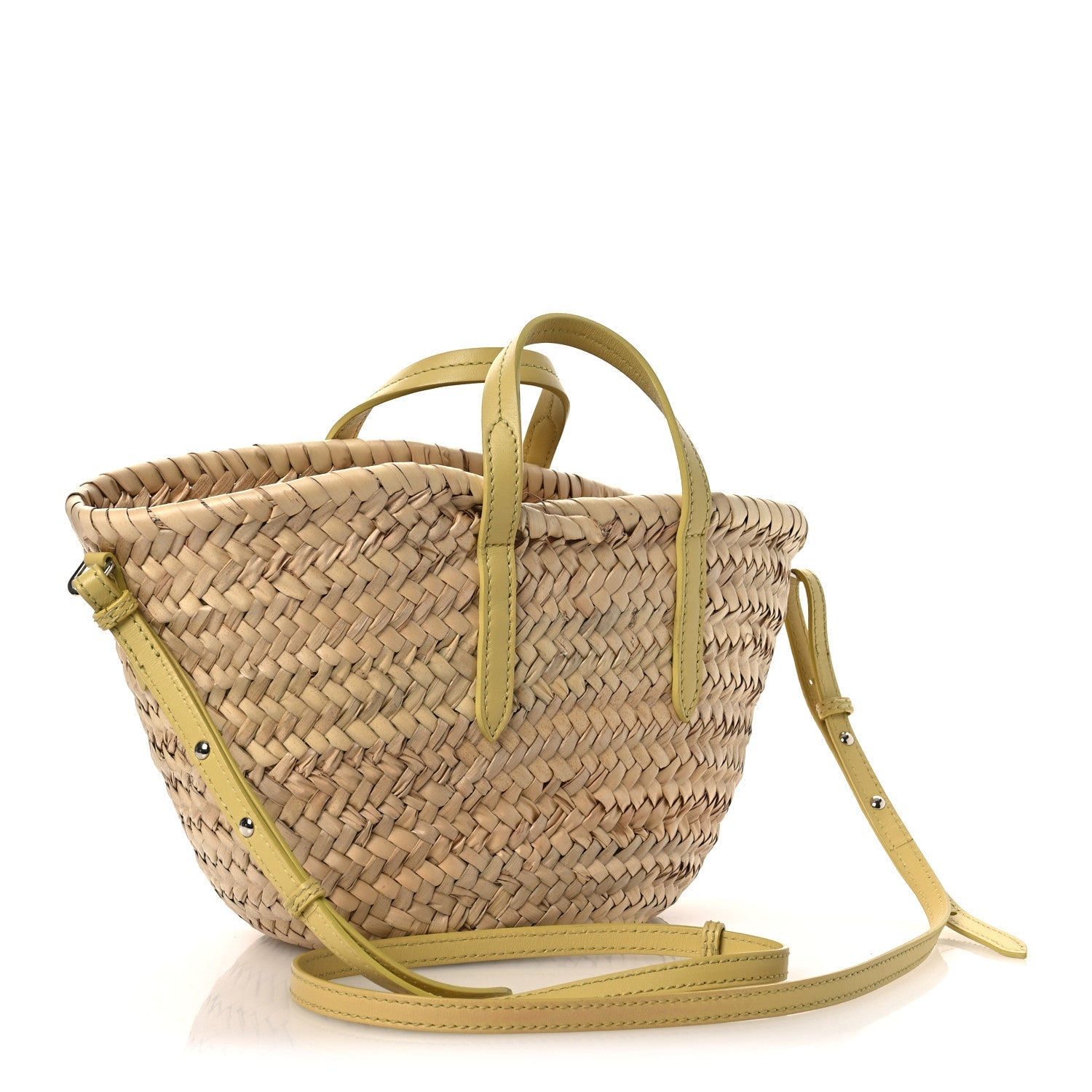 Palm Leaf Raffia Small Macy Tote Natural Sunbleached
