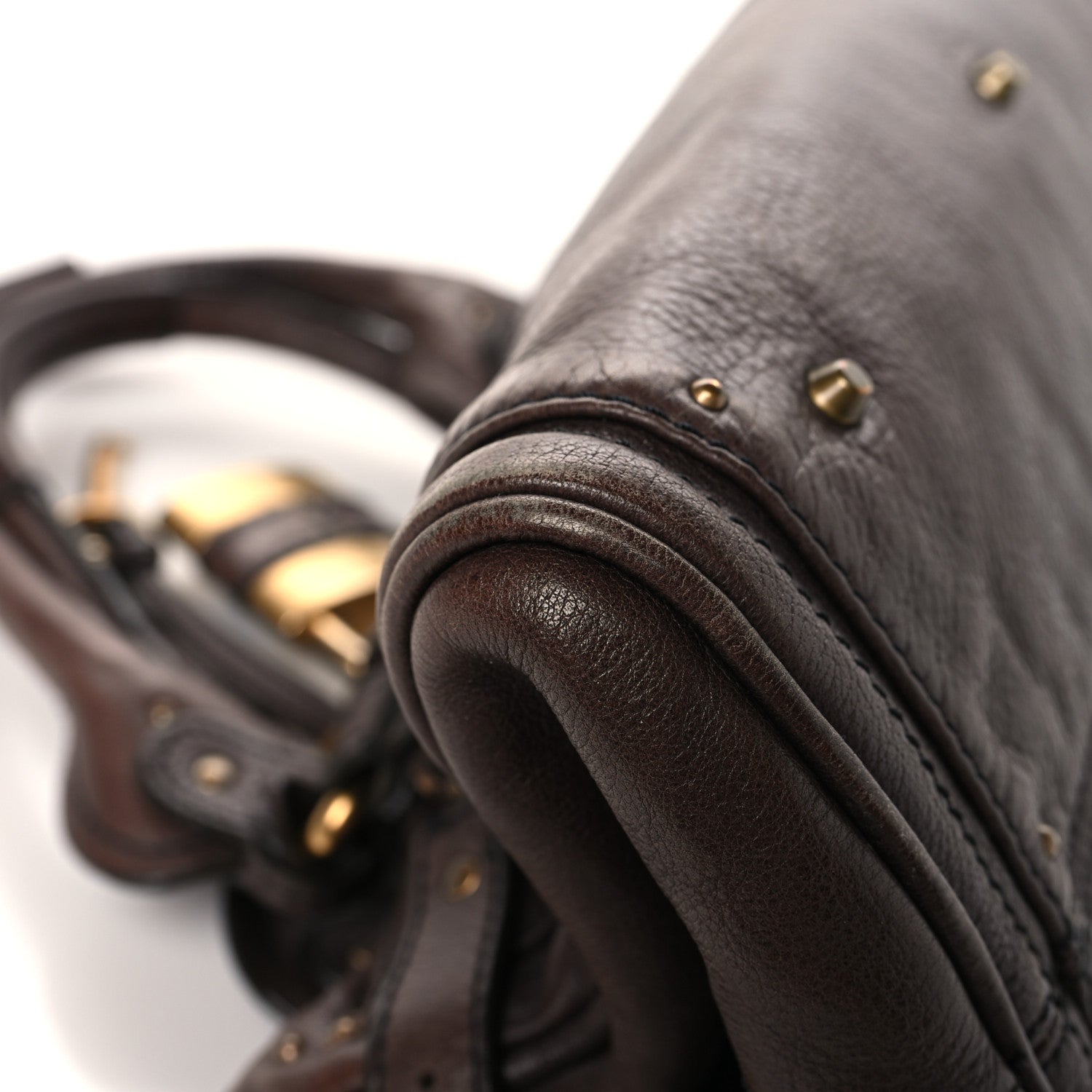 Calfskin Medium Paddington Satchel Chocolate