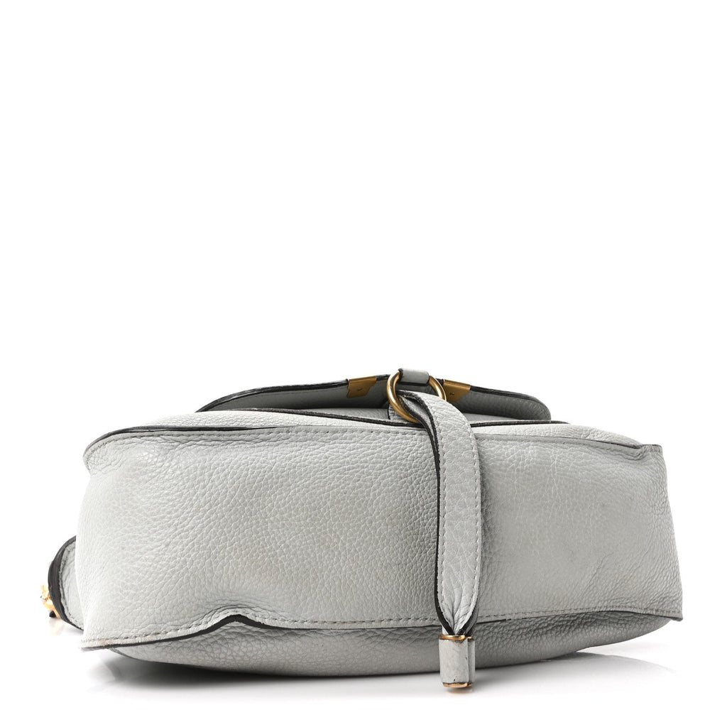Calfskin Small Marcie Satchel Airy Grey