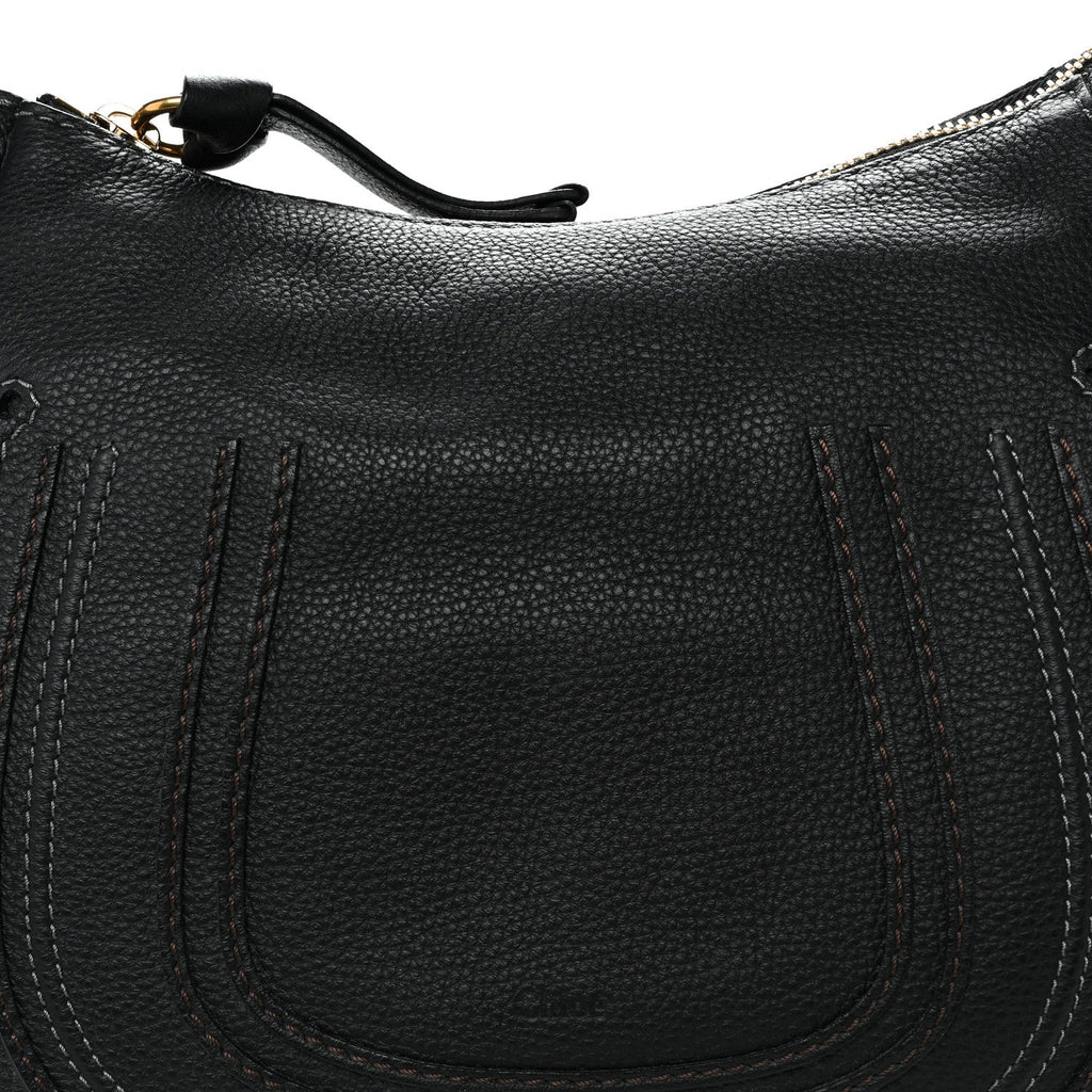 Calfskin Medium Marcie Satchel Black