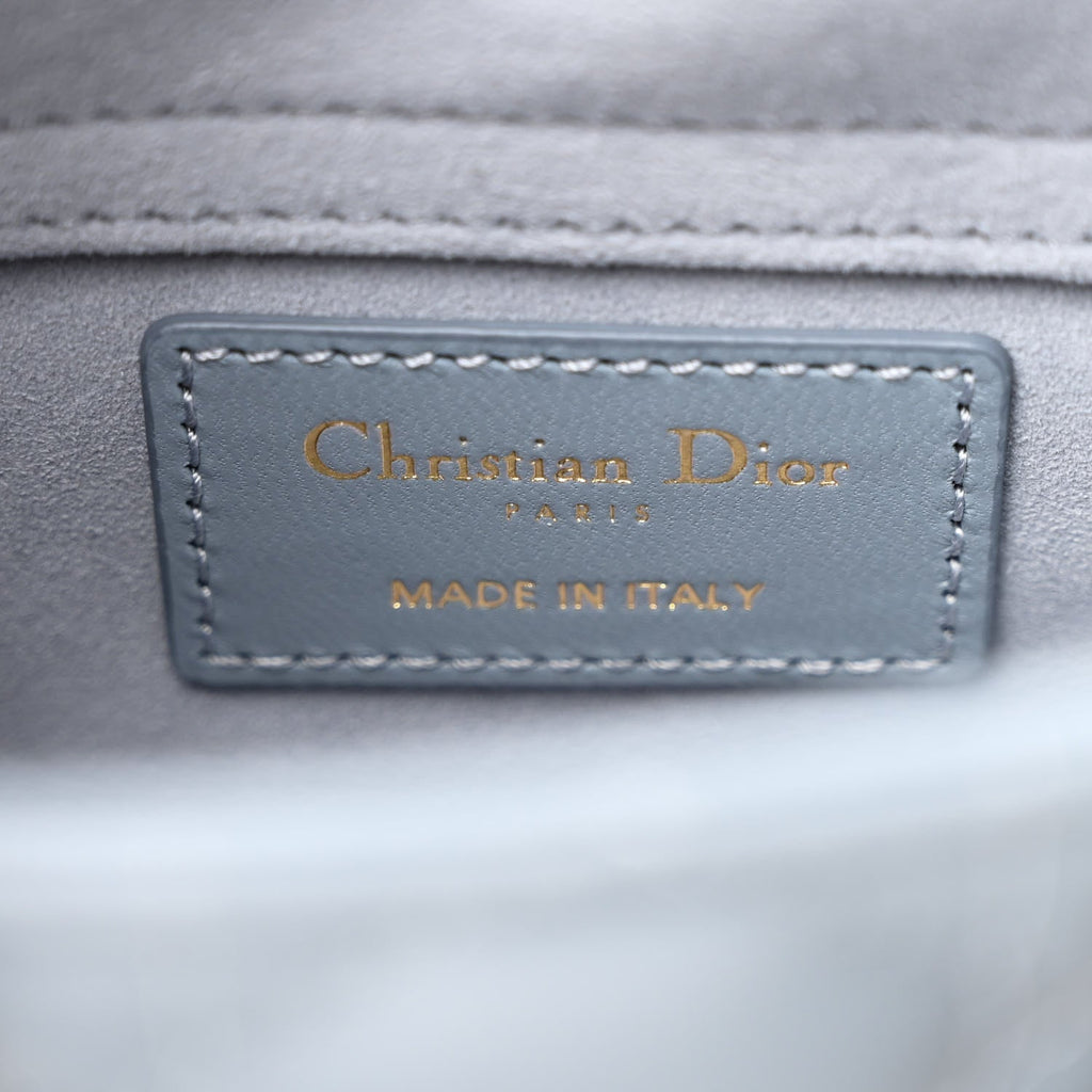 Lambskin Cannage Micro Lady D-Joy Cloud Blue