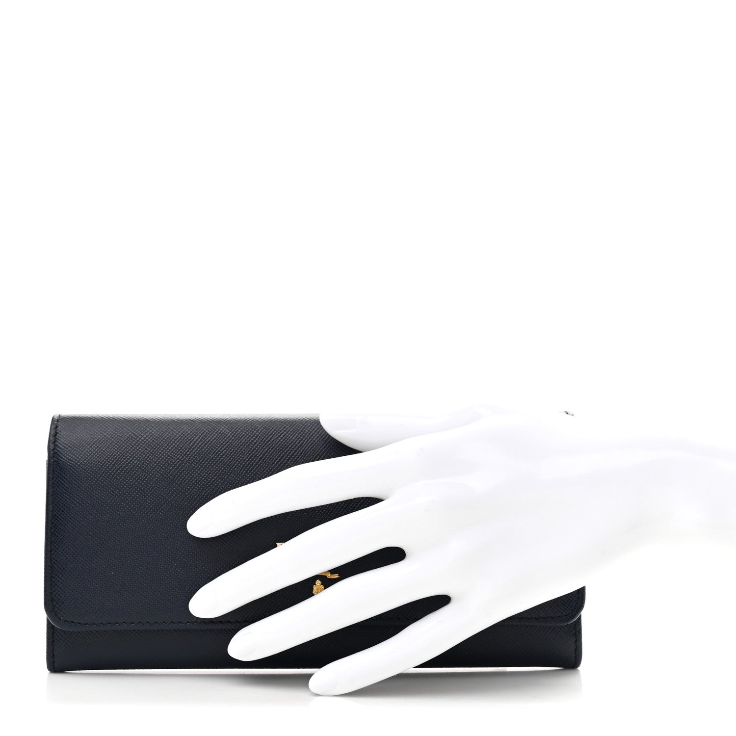 Saffiano Metal Continental Flap Wallet Baltico Argento