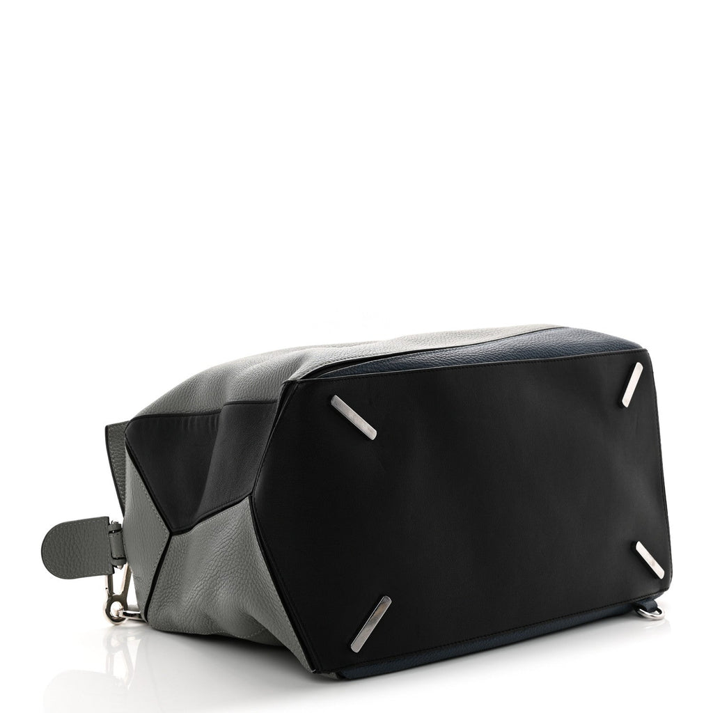Calfskin Puzzle Bag XL Grey Blue