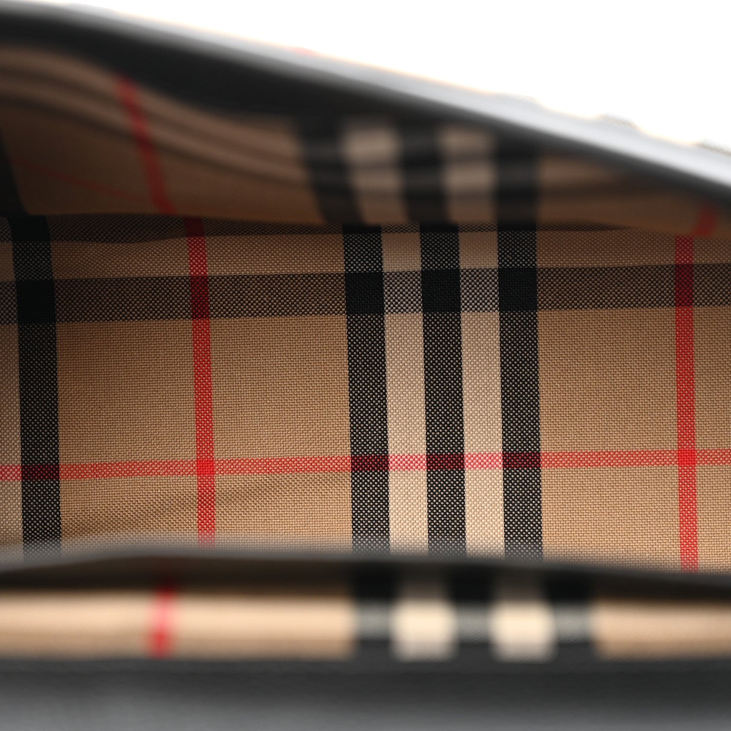 Grainy Calfskin Vintage Check Note Crossbody Bag Black