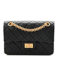 Calfskin Quilted 2.55 Reissue Mini Flap Black