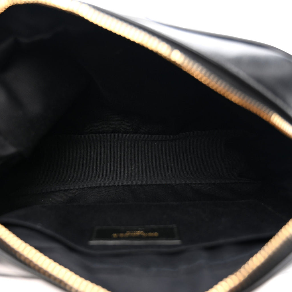 Calfskin Matelasse Monogram Lou Camera Bag Black
