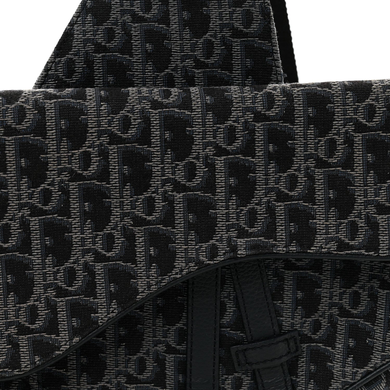 Oblique Mens Saddle Bag Black Blue