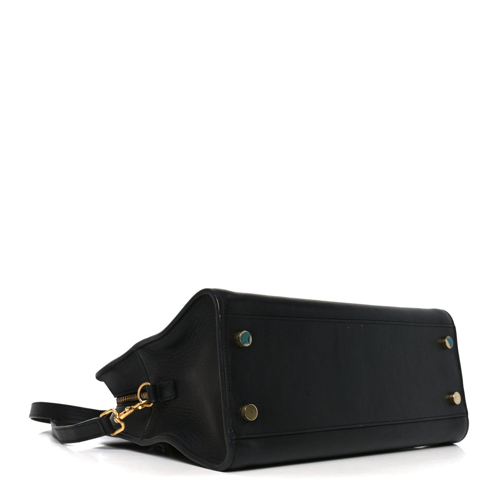Calfskin Monogram Baby Cabas Black