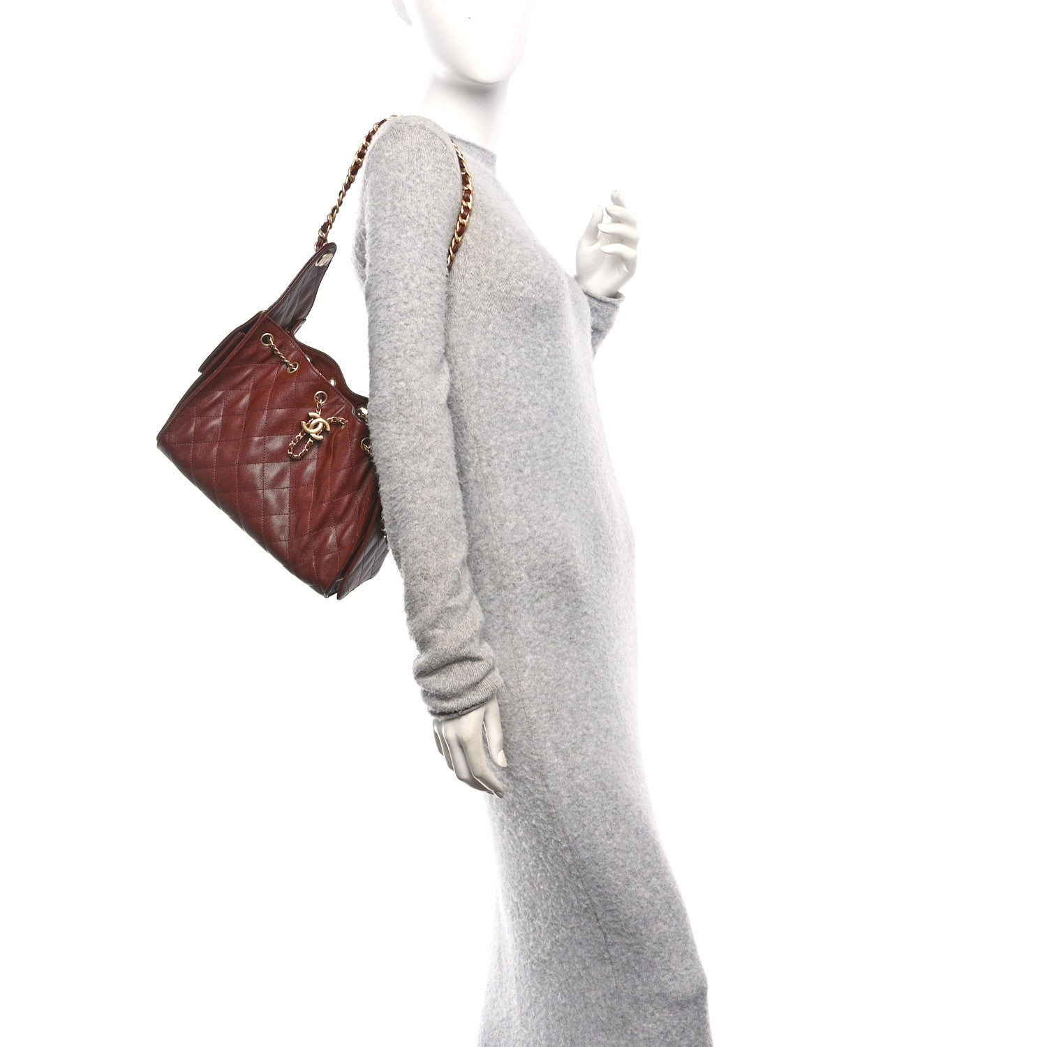 Caviar Quilted Small Chanel 25 Handbag Brown