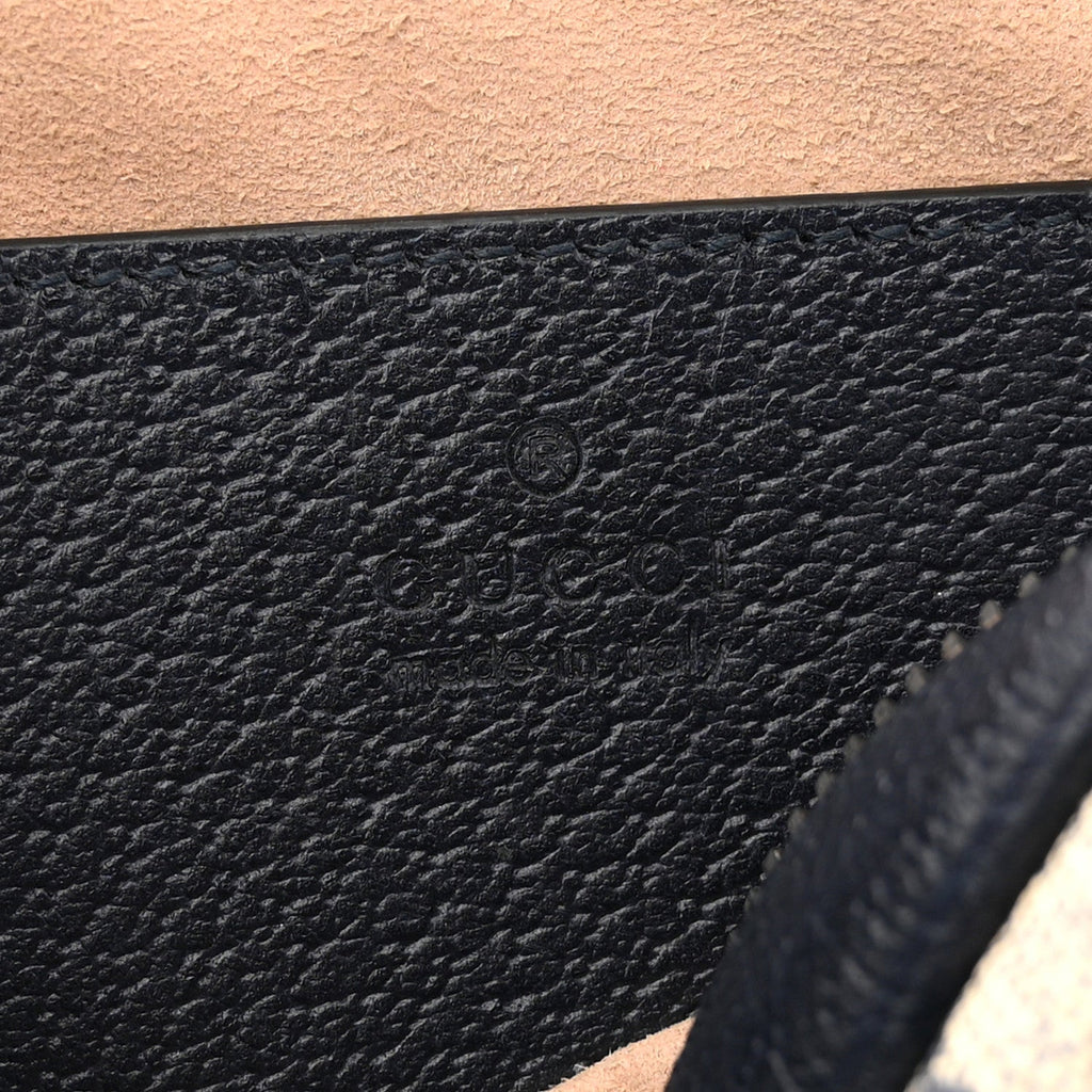 GG Supreme Monogram Textured Dollar Calfskin Web Mini Ophidia Shoulder Bag Beige Blue