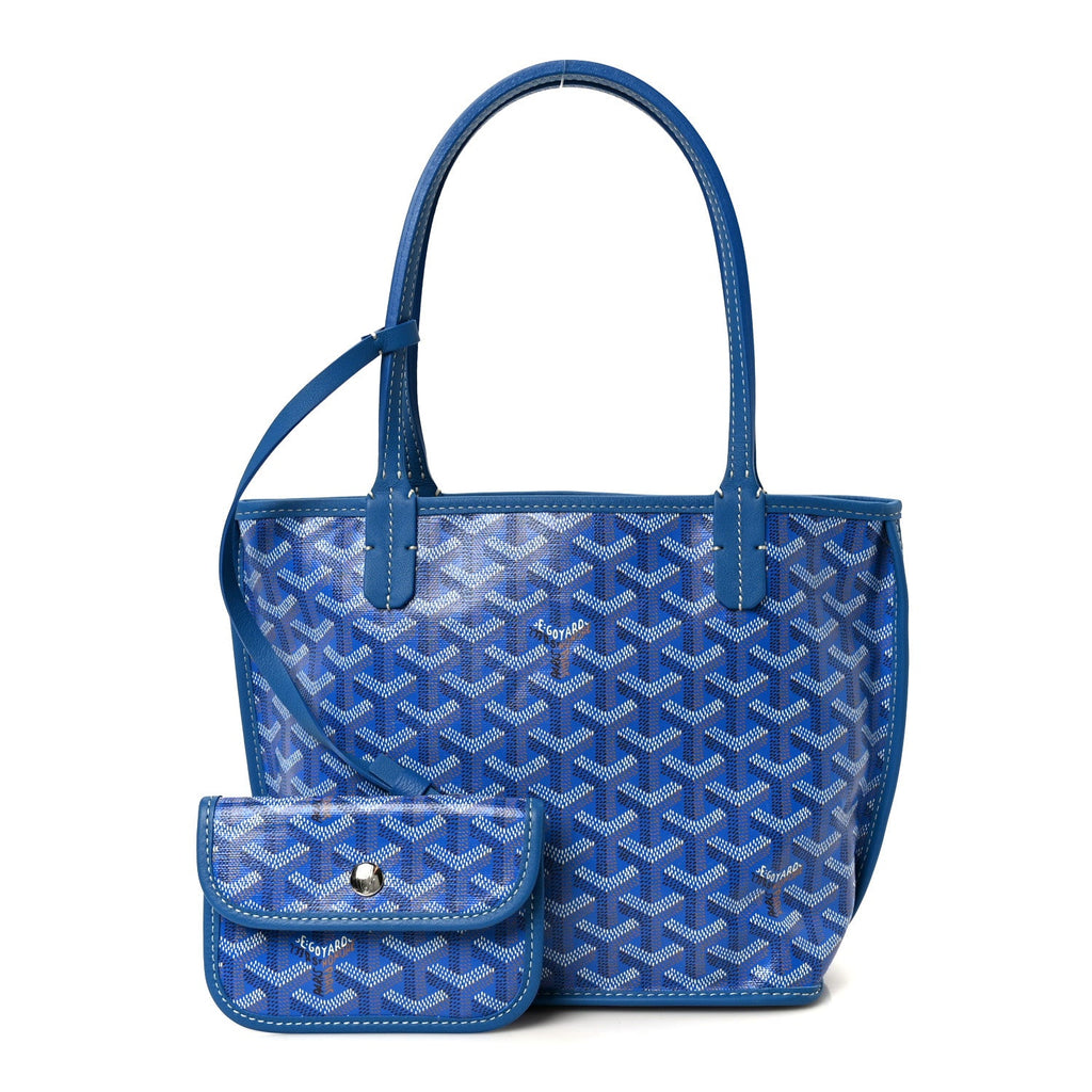 Goyardine Reversible Mini Anjou Sky Blue