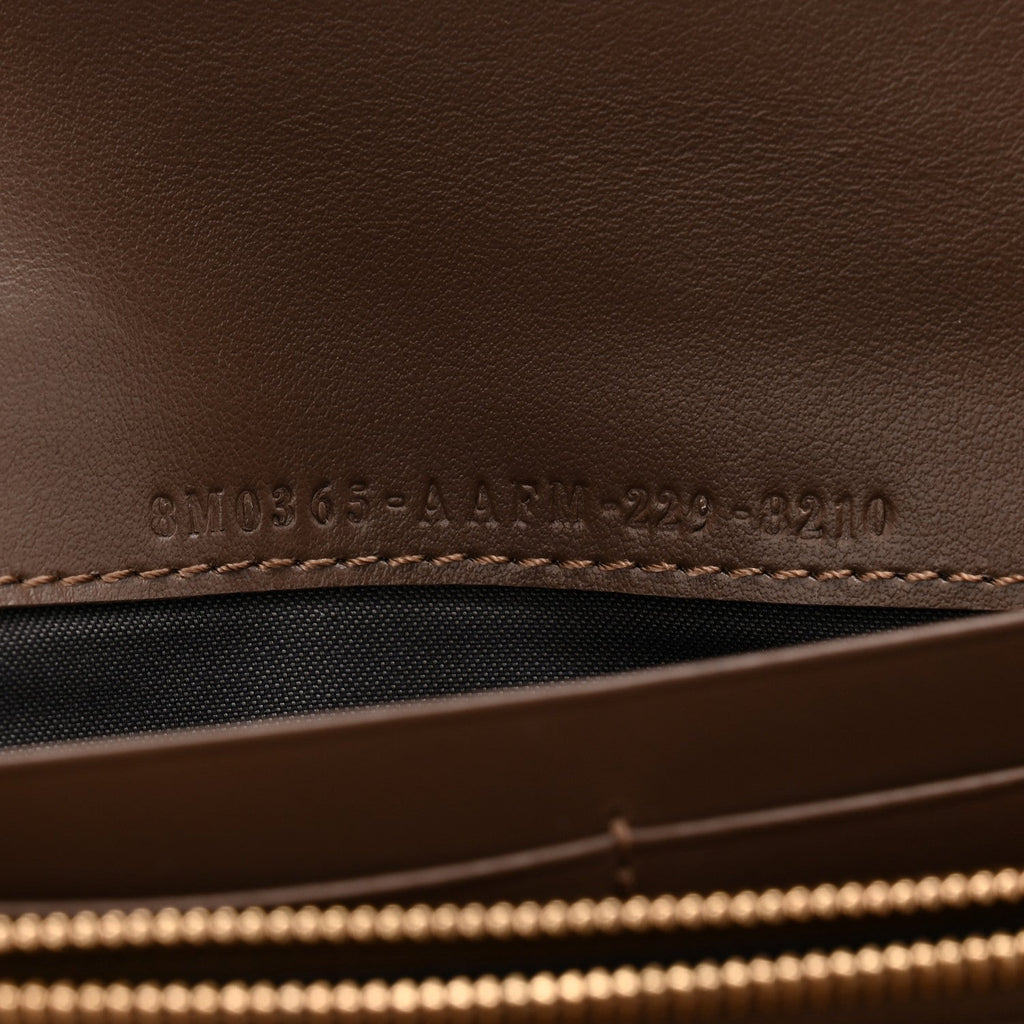 Vitello Soft F is Fendi Bi-Color FF 1974 Embossed Continental Envelope Wallet On Chain Maya Black