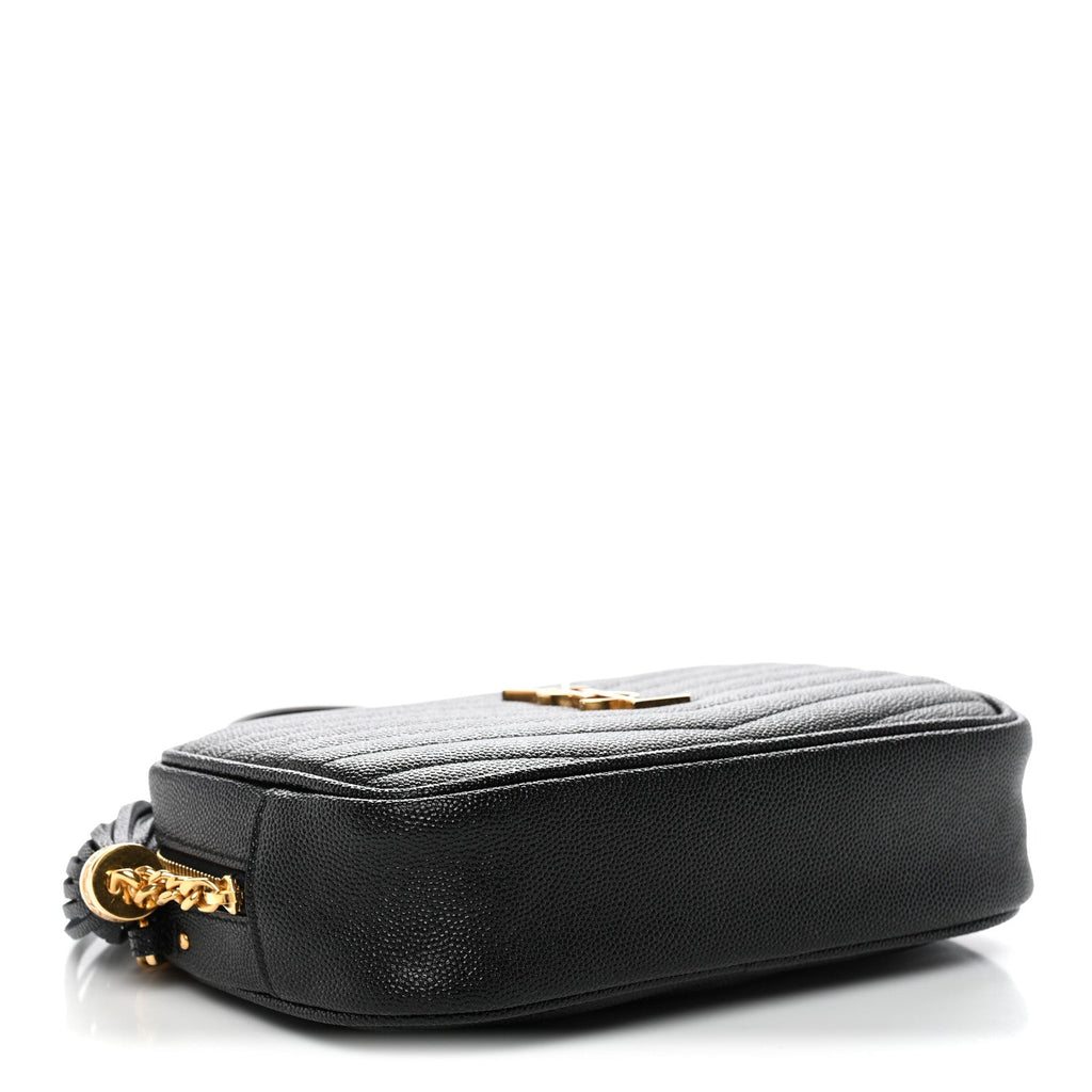 Grain De Poudre Matelasse Monogram Mini Lou Camera Bag Black