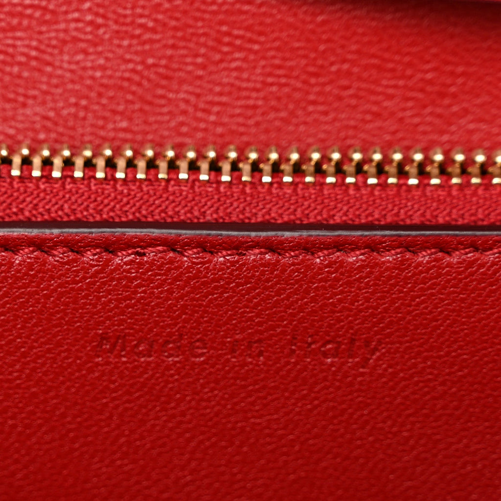 Box Calfskin Medium Classic Box Flap Bag Dark Brick