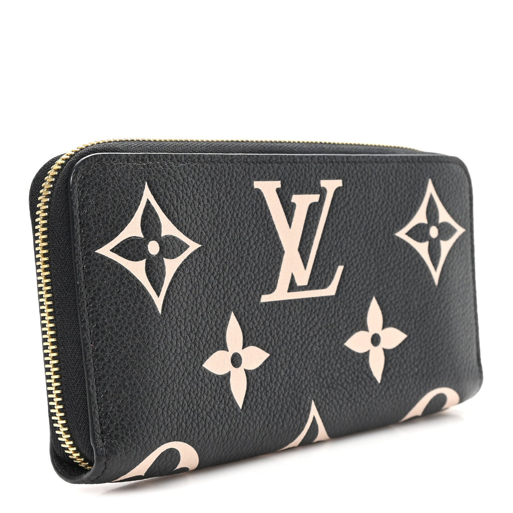 Empreinte Monogram Giant Zippy Wallet Black Beige