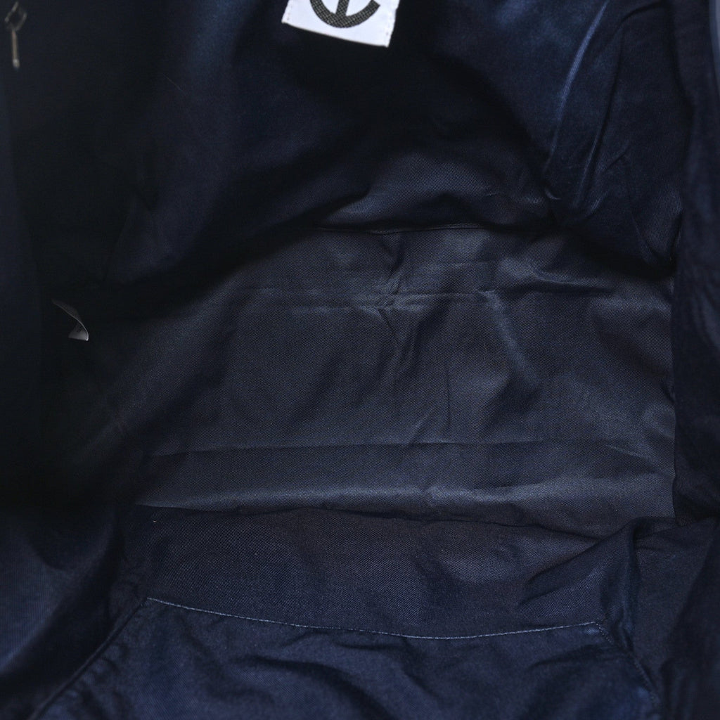 Vegan Leather Large Shopping Bag Navy