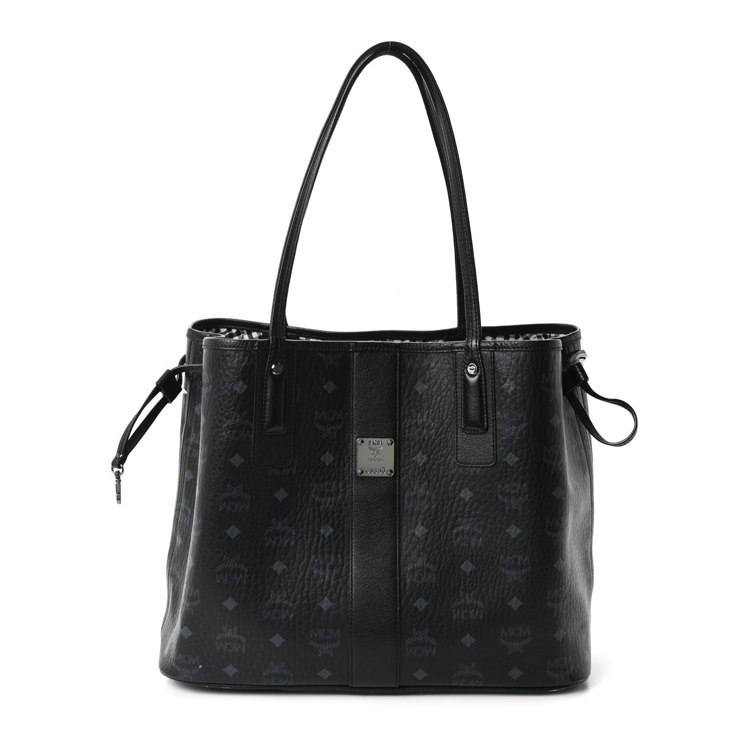 Visetos Medium Liz Reversible Shopper Tote Black