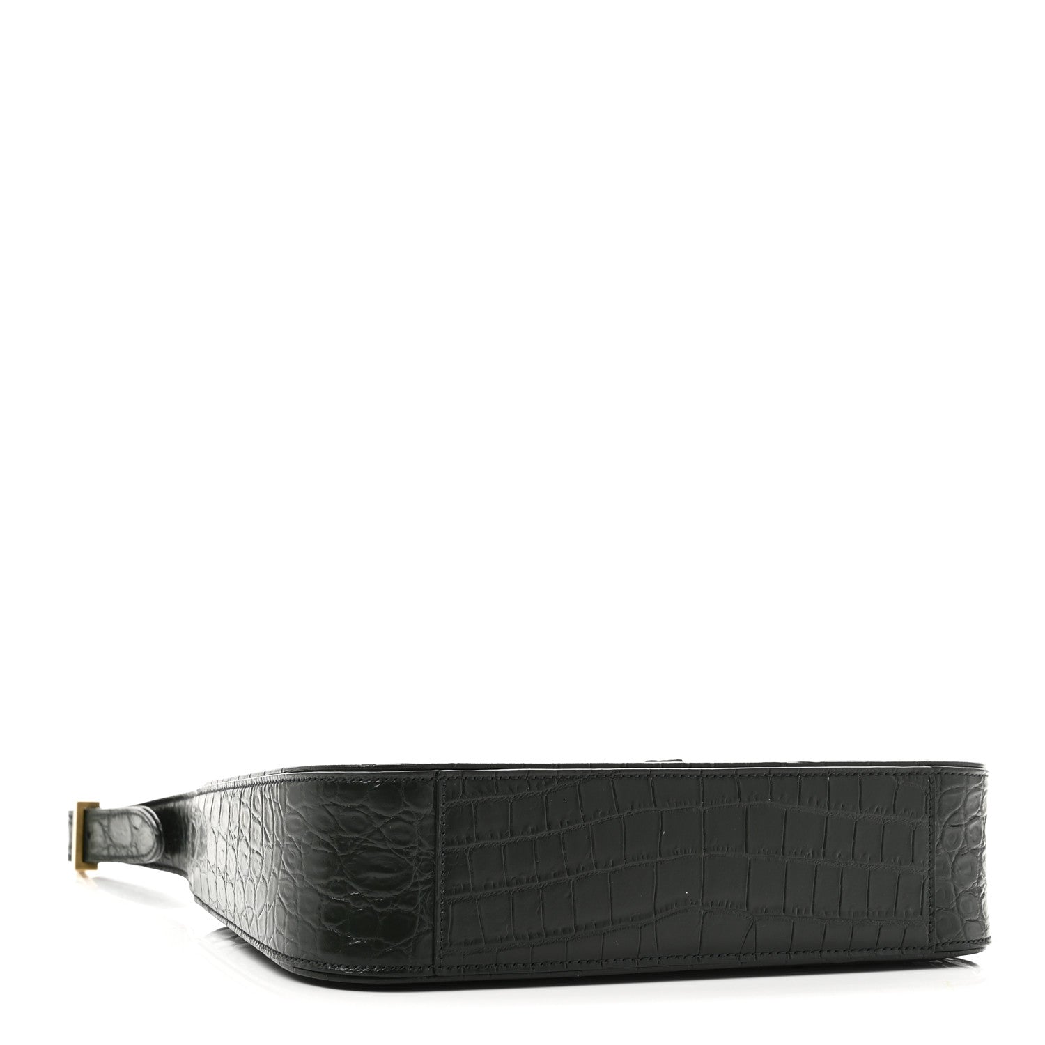 Calfskin Crocodile Embossed Le 5 A 7 Hobo Dark Green Bottle
