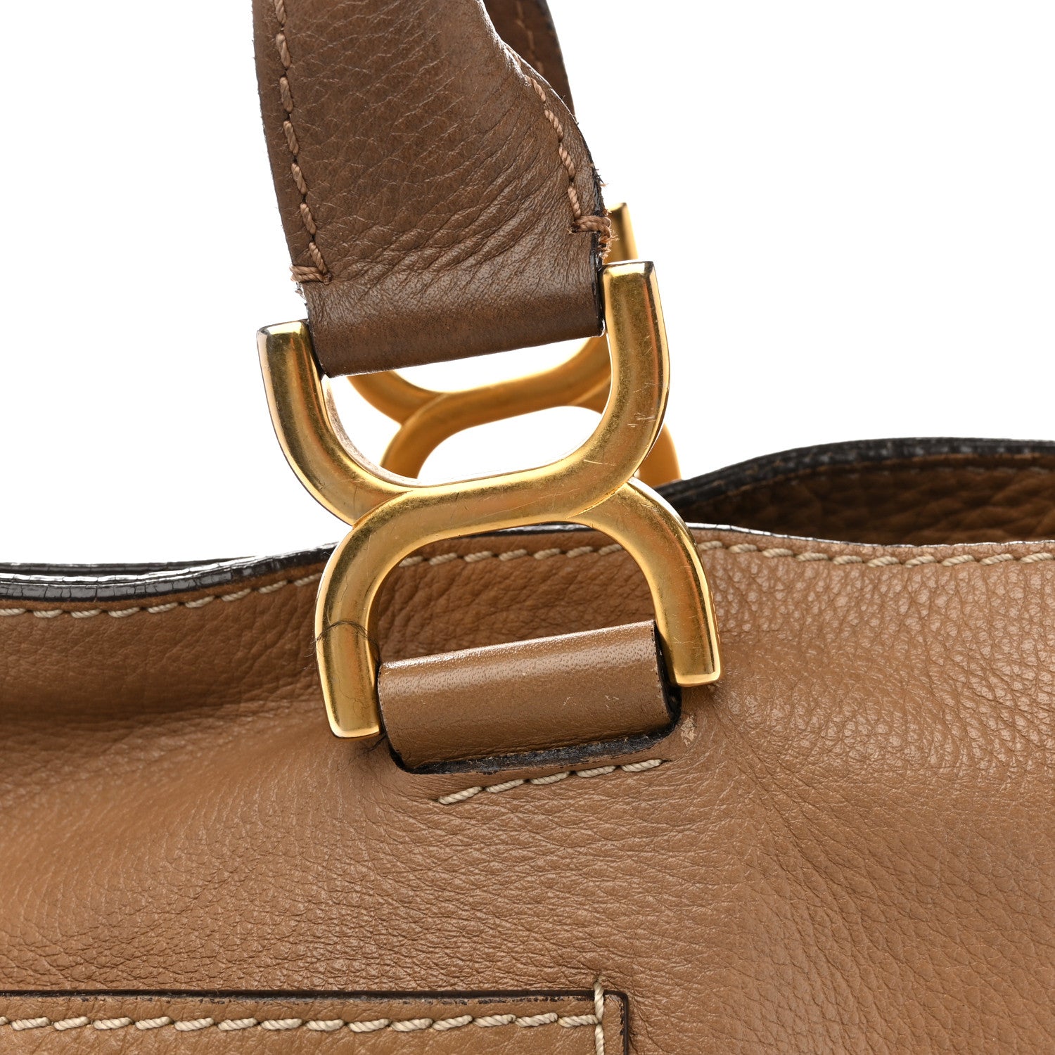 Calfskin Large New Marcie Tote Nut