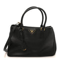 Saffiano Lux Medium Tote Black
