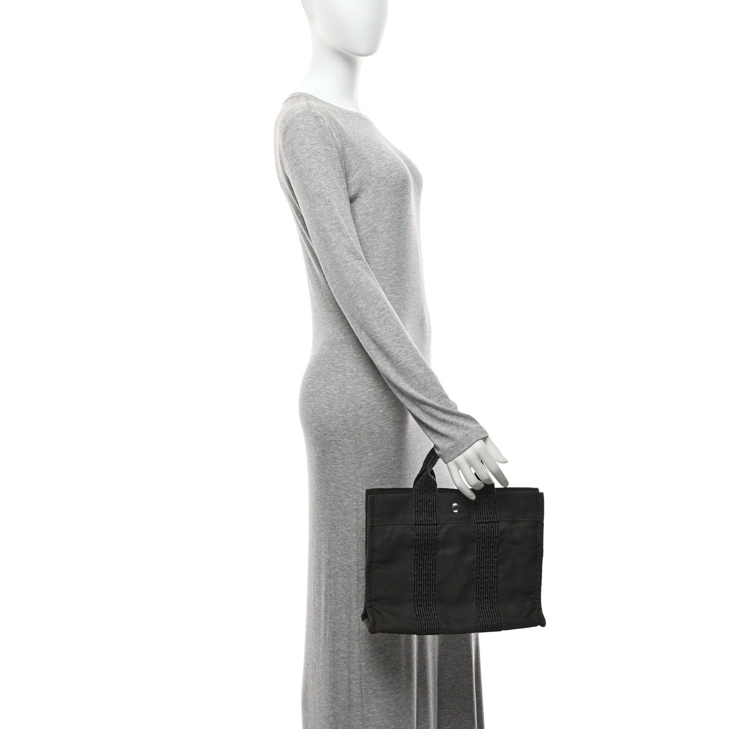 Canvas Herline PM Tote Grey