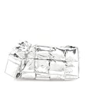 Metallic Lambskin Maxi Intrecciato Padded The Belt Cassette Bag Silver