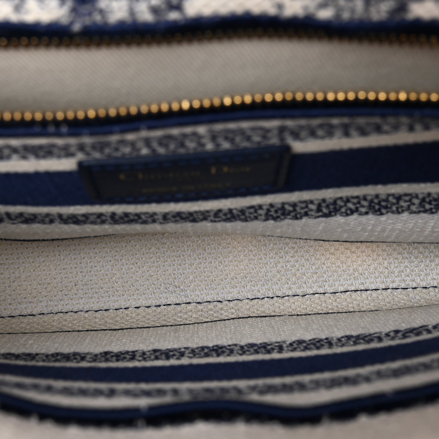 Canvas Reverse Embroidered Rêve d'Infini Medium Lady D-Lite Blue Multicolor