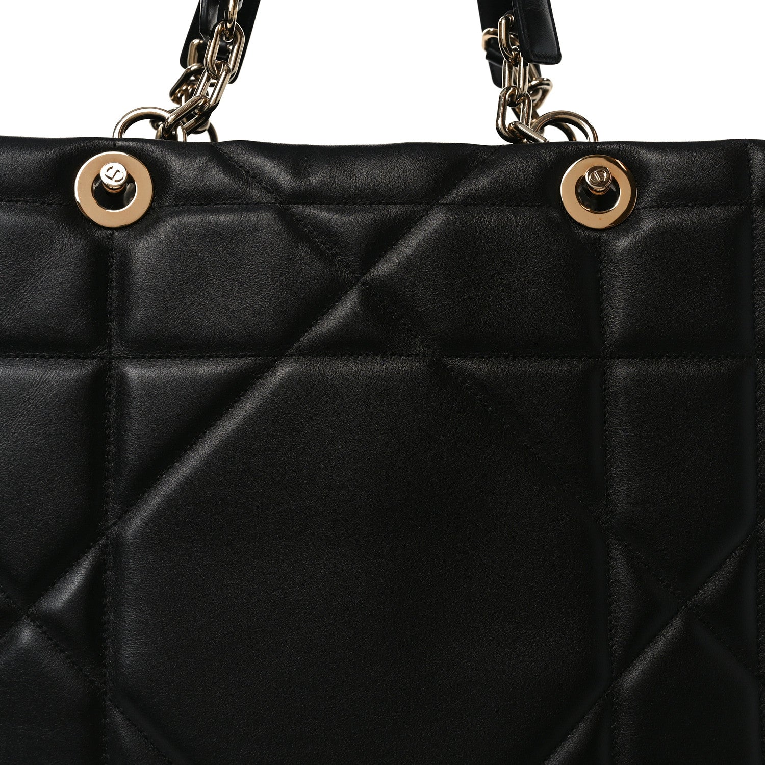 Calfskin Archicannage Large Essential Tote Black