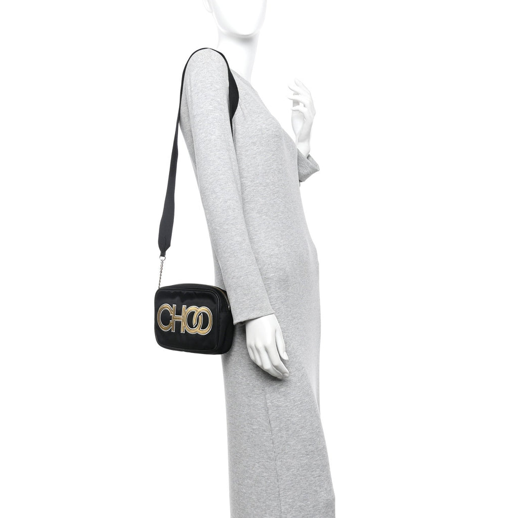 Nylon Lorelle Logo Camera Bag Black