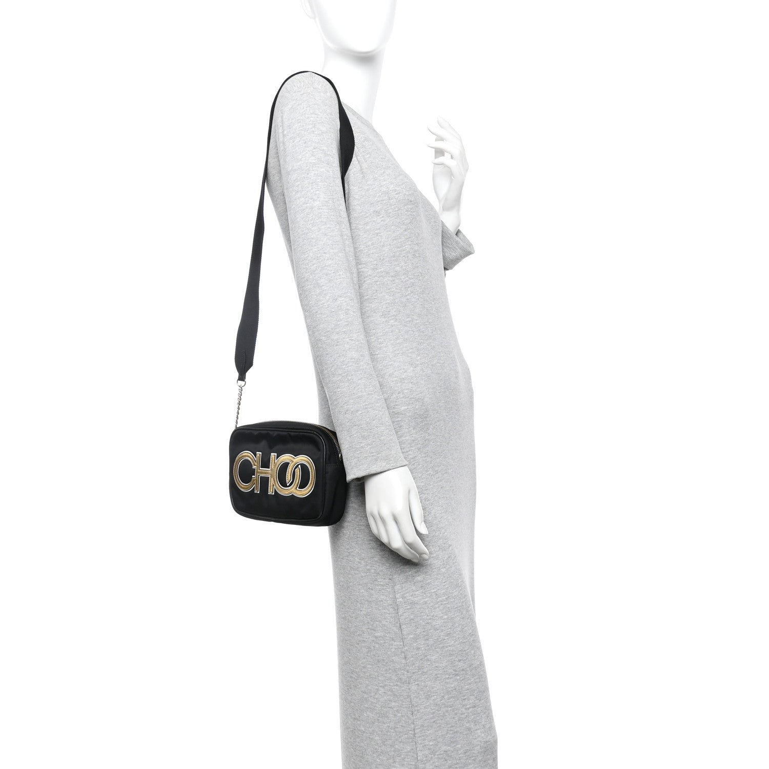 Nylon Lorelle Logo Camera Bag Black
