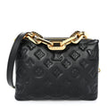 Lambskin Embossed Monogram Coussin BB Black