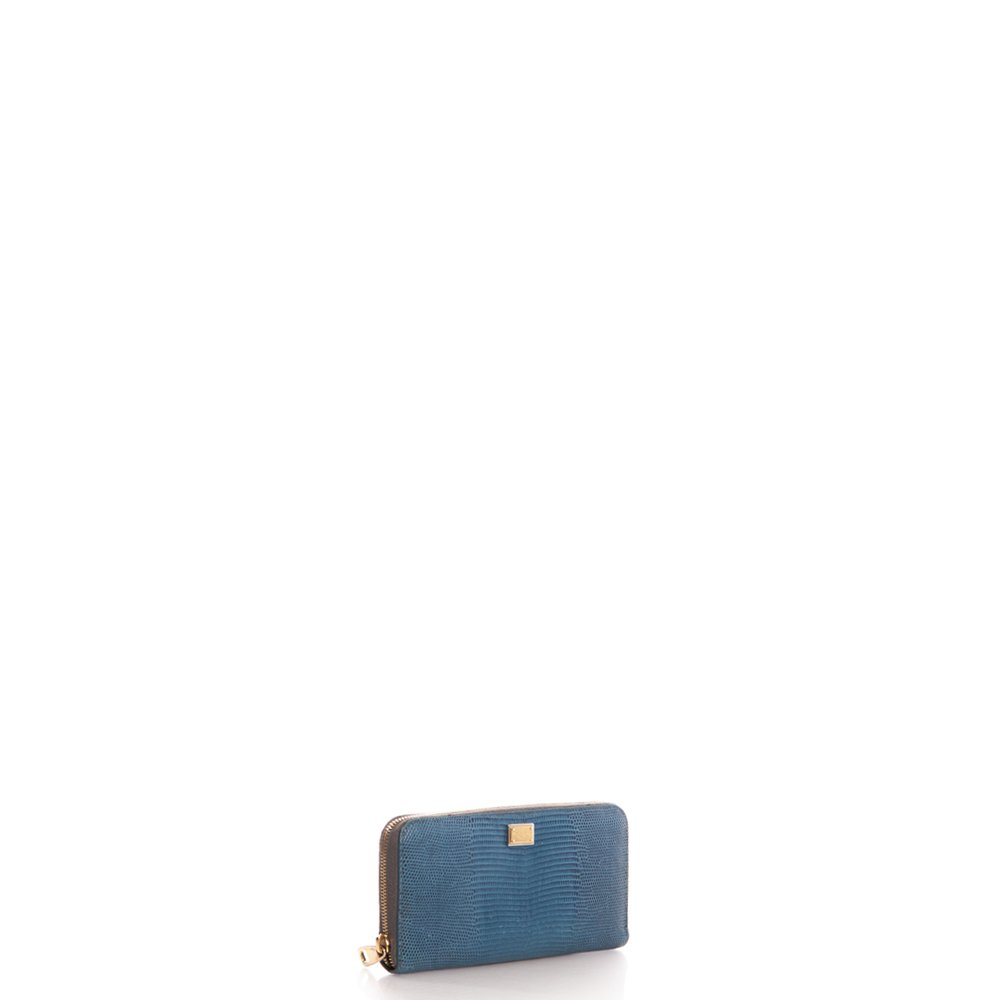 Dolce & Gabbana Purse Wallet in Blue, Exotic Effect Leather