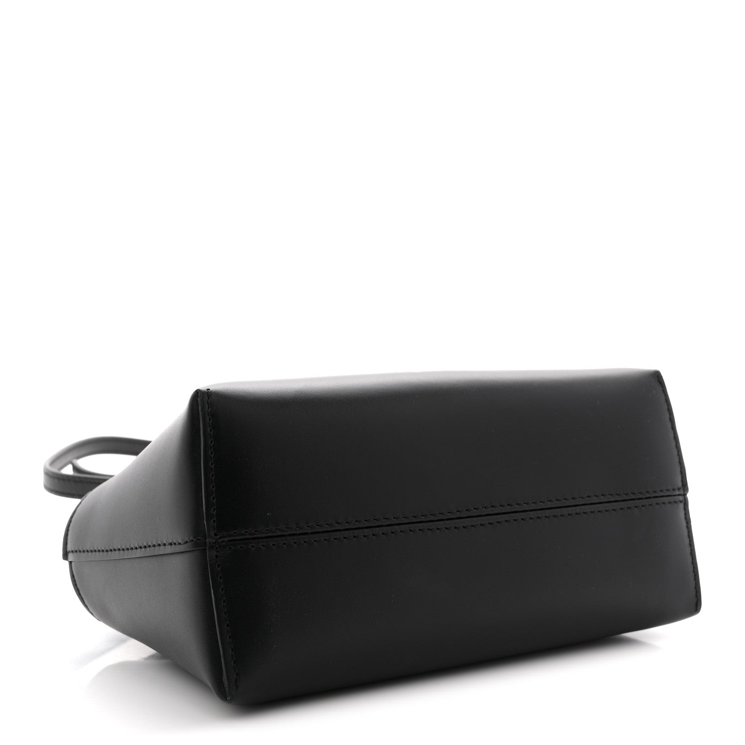 Vitello King Plexiglass Logo Embossed Mini By The Way Top Handle Boston Bag Black