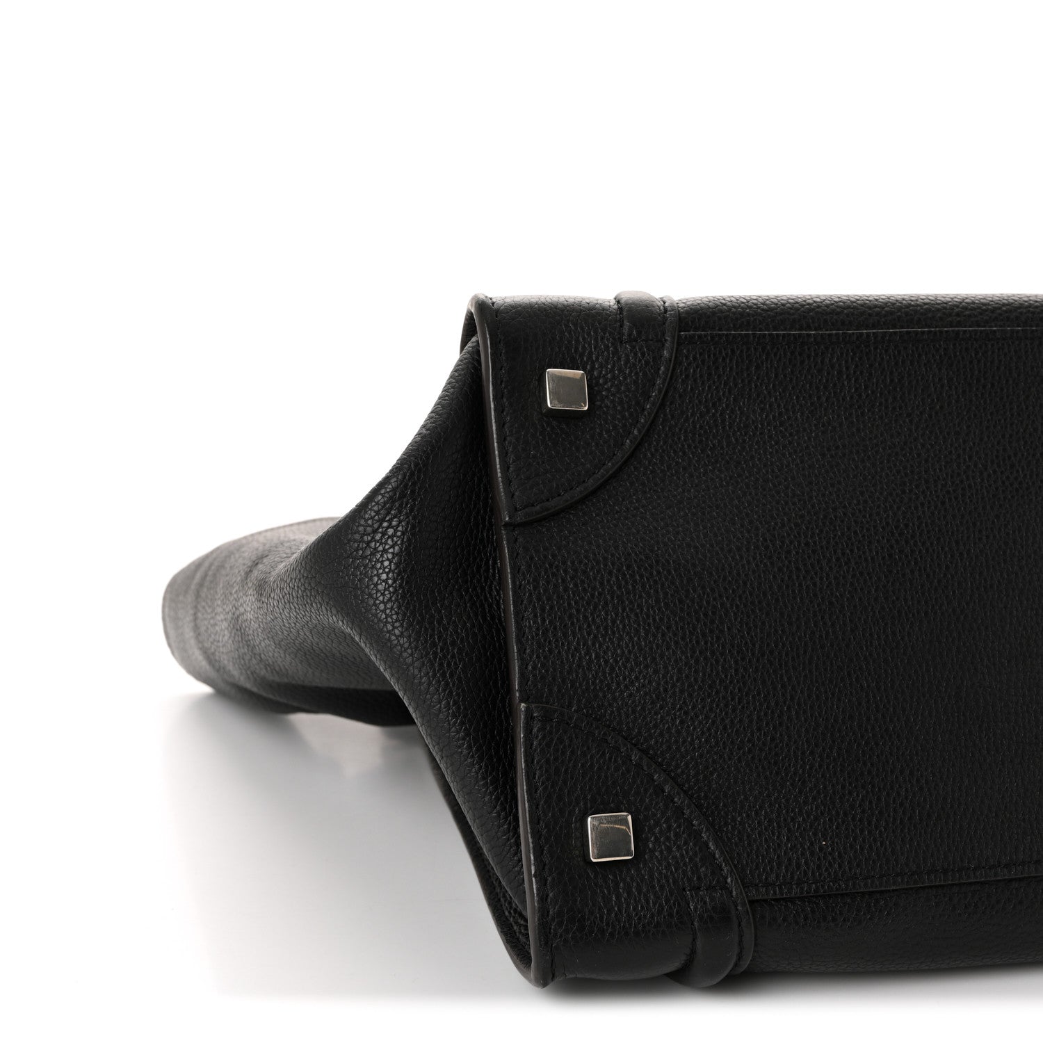 Drummed Calfskin Mini Luggage Black