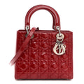 Patent Cannage Medium Lady Dior Red