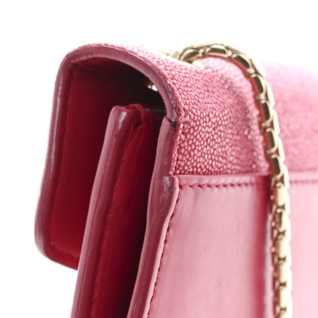 Galuchat Calfskin Serpenti Forever Crossbody Bag Pink
